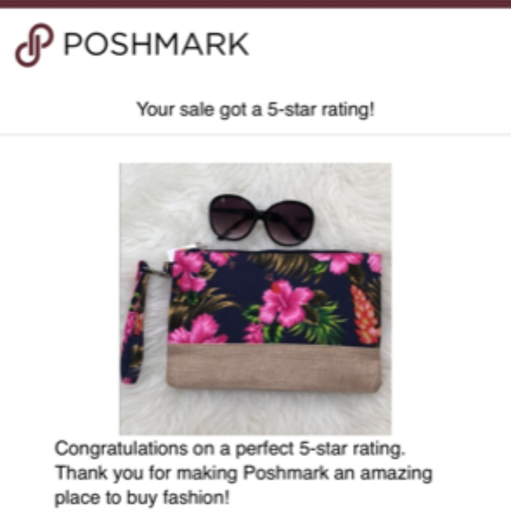 1 LEFT! Habiscus floral wristlet bag - Picture 4 of 6